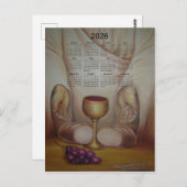 The Bread of Life: Holy Eucharist 2026 Calendar Briefkaart (Voorkant / Achterkant)
