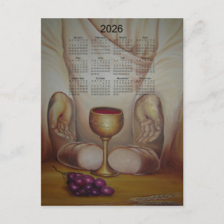 The Bread of Life: Holy Eucharist 2026 Calendar Briefkaart