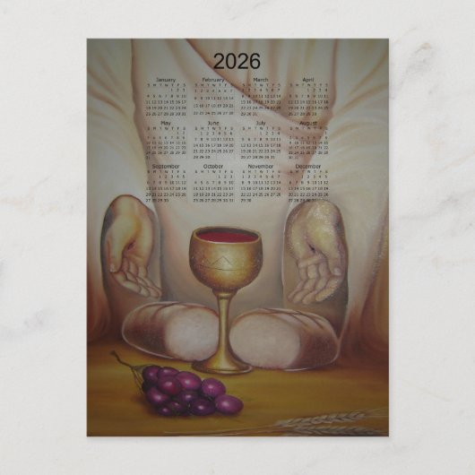 The Bread of Life: Holy Eucharist 2026 Calendar Briefkaart (Voorkant)