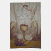 The Bread of Life: Holy Eucharist 2026 Calendar Theedoek (Verticaal)