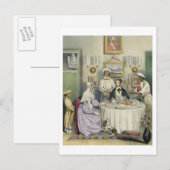 The Breakfast, bord 3 van 'Anglo Indians', engra Briefkaart (Voorkant / Achterkant)