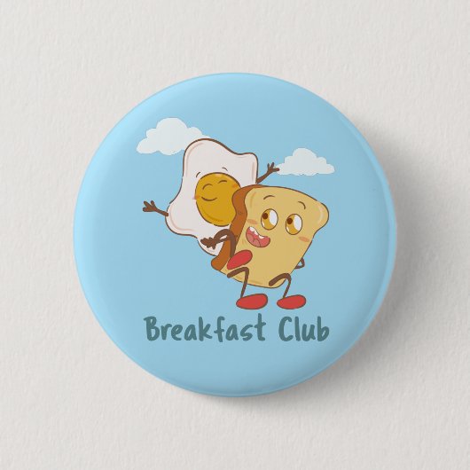 The Breakfast Club - Funny Food Ronde Button 5,7 Cm (Voorkant)