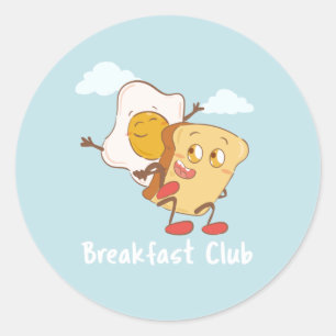 The Breakfast Club - Funny Food Ronde Sticker