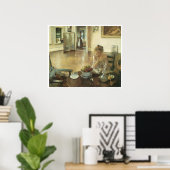 The Breakfast Room, 1903 Edmund Charles Tarbell Poster (Thuiskantoor)