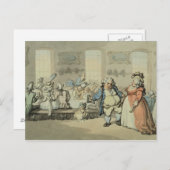 The Breakfast, van "Scenes at Bath" (met/c & inkt  Briefkaart (Voorkant / Achterkant)