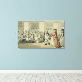 The Breakfast, van "Scenes at Bath" (met/c & inkt Canvas Afdruk (Insitu (Houten vloer))