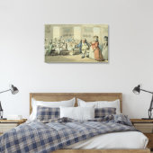 The Breakfast, van "Scenes at Bath" (met/c & inkt Canvas Afdruk (Insitu (Slaapkamer))
