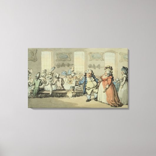 The Breakfast, van "Scenes at Bath" (met/c & inkt Canvas Afdruk (Voorkant)