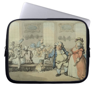 The Breakfast, van "Scenes at Bath" (met/c & inkt Laptop Sleeve