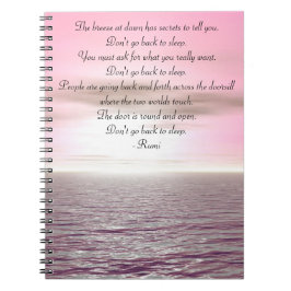 The Breeze in Dawn Rumi Manifest Journal Notitieboek