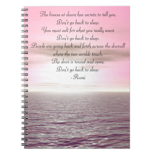 The Breeze in Dawn Rumi Manifest Journal Notitieboek