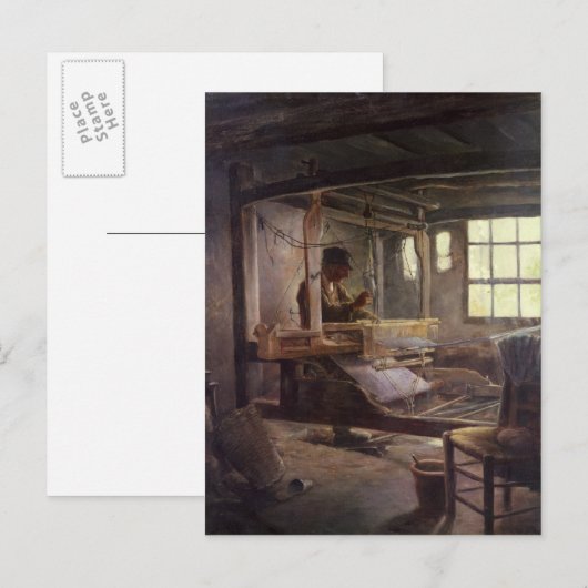 The Breton Weaver, 1888 Briefkaart (Voorkant / Achterkant)