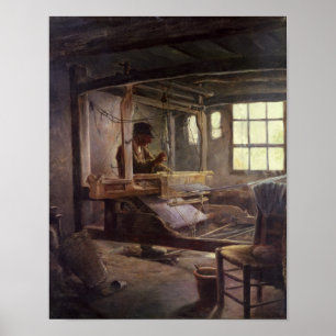 The Breton Weaver, 1888 Poster
