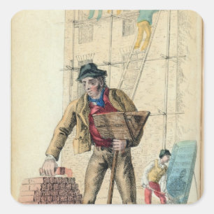 The Bricklayer's Laborer Vierkante Sticker
