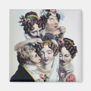 The Bride, c.1820 (litho) Magneet