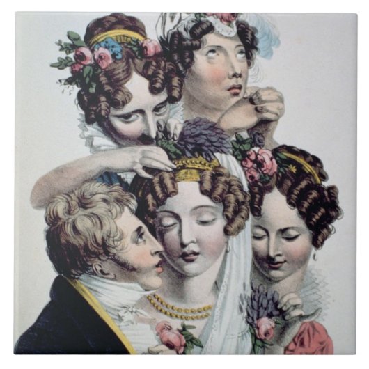 The Bride, c.1820 (litho) Tegeltje (Voorkant)