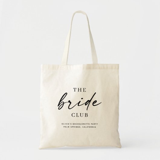 The Bride Club | Bachelorette of Bruiloft Ploeg Tote Bag (Voorkant)