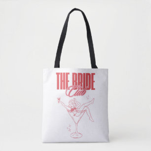 The Bride Club Design Meisjesachtig Martini Glas Tote Bag