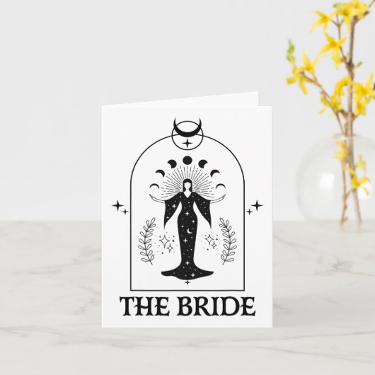 The Bride Coven Gothic Witch Bachelorette Matching Kaart (Gele Bloem)