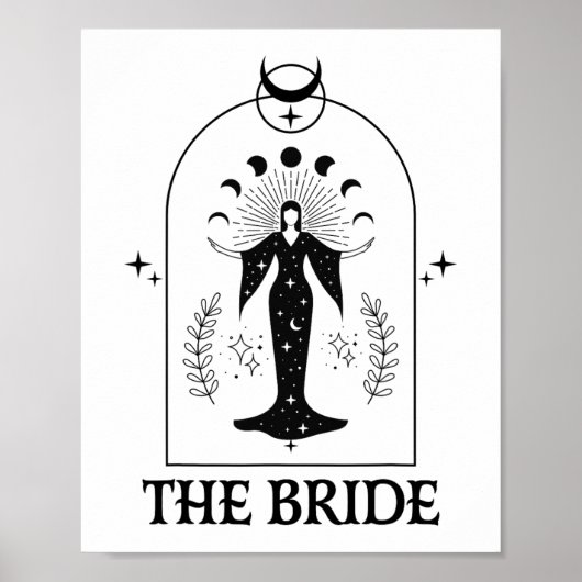 The Bride Coven Gothic Witch Bachelorette Matching Poster (Voorkant)