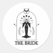 The Bride Coven Gothic Witch Bachelorette Matching Ronde Sticker (Voorkant)