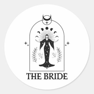 The Bride Coven Gothic Witch Bachelorette Matching Ronde Sticker