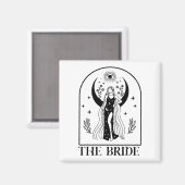 The Bride Coven Witchy Gothic Wedding Bachelorette Magneet (Voorkant / Achterkant)