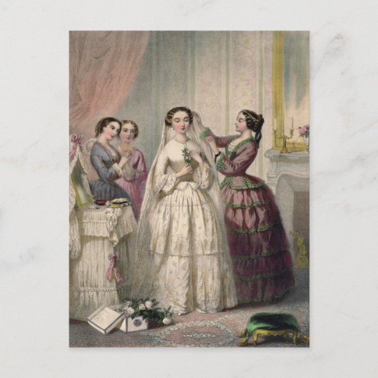 The Bride, gegraveerd door J. Battannier, 1852-53 Briefkaart (Voorkant)