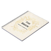 The Bride – Gold Frame Wedding Design notebook Notitieboek (Linkerzijde)