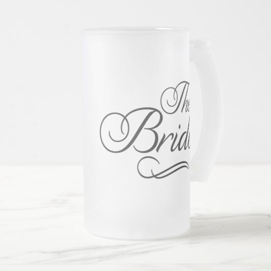 The Bride Honeymoon Beer Mok Black (Voorkant rechts)