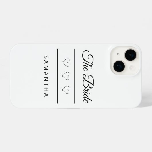 The Bride Personalized Wedding Design iPhone Hoesje (Achterkant horizontaal)