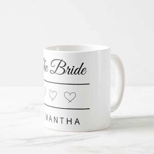 The Bride Personalized Wedding Design Koffiemok (Voorkant rechts)