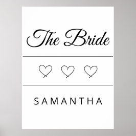 The Bride Personalized Wedding Design Poster