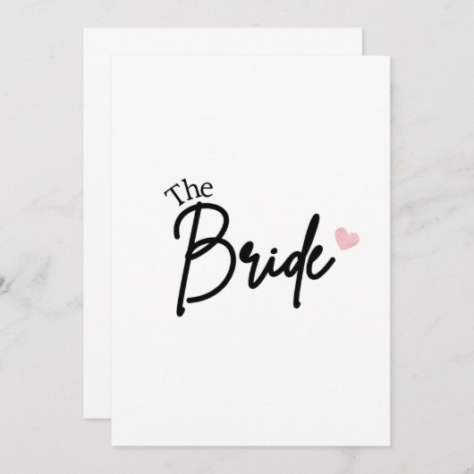 The Bride Save the date (Voorkant / Achterkant)