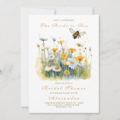The Bride to Bee Daisy waterverf Shower Kaart (Voorkant)