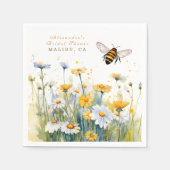 The Bride to Bee Daisy waterverf Shower Servet (Voorkant)