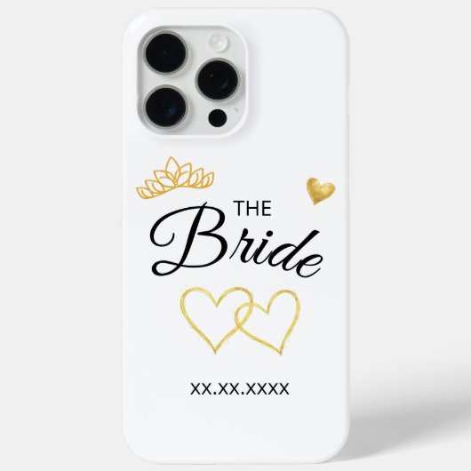 The Bride Wedding Date Elegant Design Case-Mate iPhone Case (Achterkant)