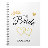 The Bride Wedding Date Elegant Design Notitieboek (Voorkant)