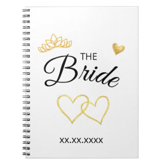 The Bride Wedding Date Elegant Design Notitieboek