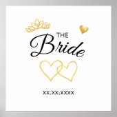 The Bride Wedding Date Elegant Design Poster (Voorkant)