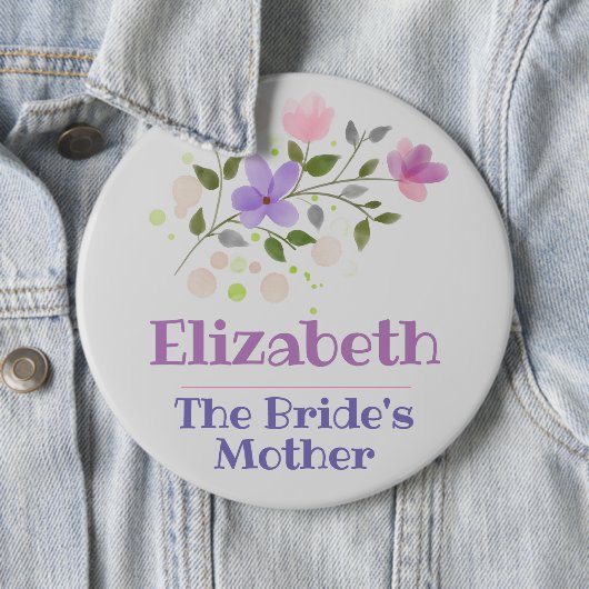 The Bride's Moeder Button Badge (In situ)