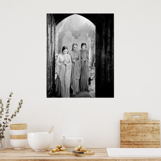 The Brides of Dracula 1931 Poster (Keuken)