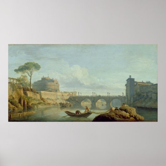 The Bridge and Castle Sant'Angelo, 1745 Poster (Voorkant)
