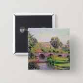 The Bridge at Boigneville, c.1894 Vierkante Button 5,1 Cm (Voorkant /achterkant)