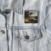 The Bridge at Narni, c.1826-27 Vierkante Button 5,1 Cm (In situ)