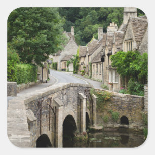 The bridge in Castle Combe, Britse vierkante stick Sticker