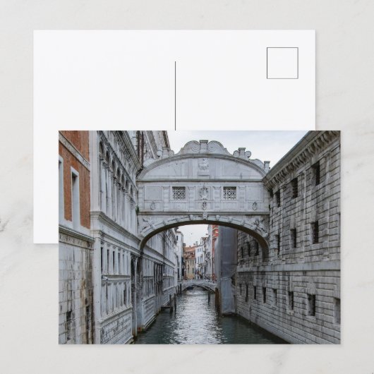 The Bridge of Sighs Venice Italy Briefkaart (Voorkant / Achterkant)
