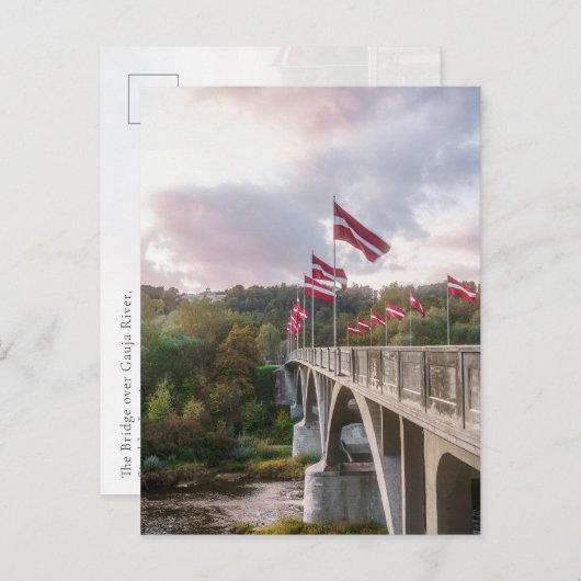 The Bridge over Gauja River, Sigulda, Latvia Briefkaart (Voorkant / Achterkant)