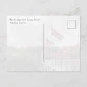 The Bridge over Gauja River, Sigulda, Latvia Briefkaart (Achterkant)
