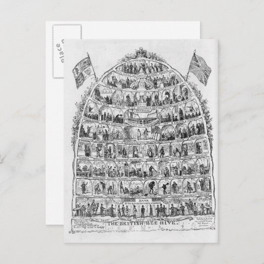 The British Beehive, 1867 Briefkaart (Voorkant / Achterkant)